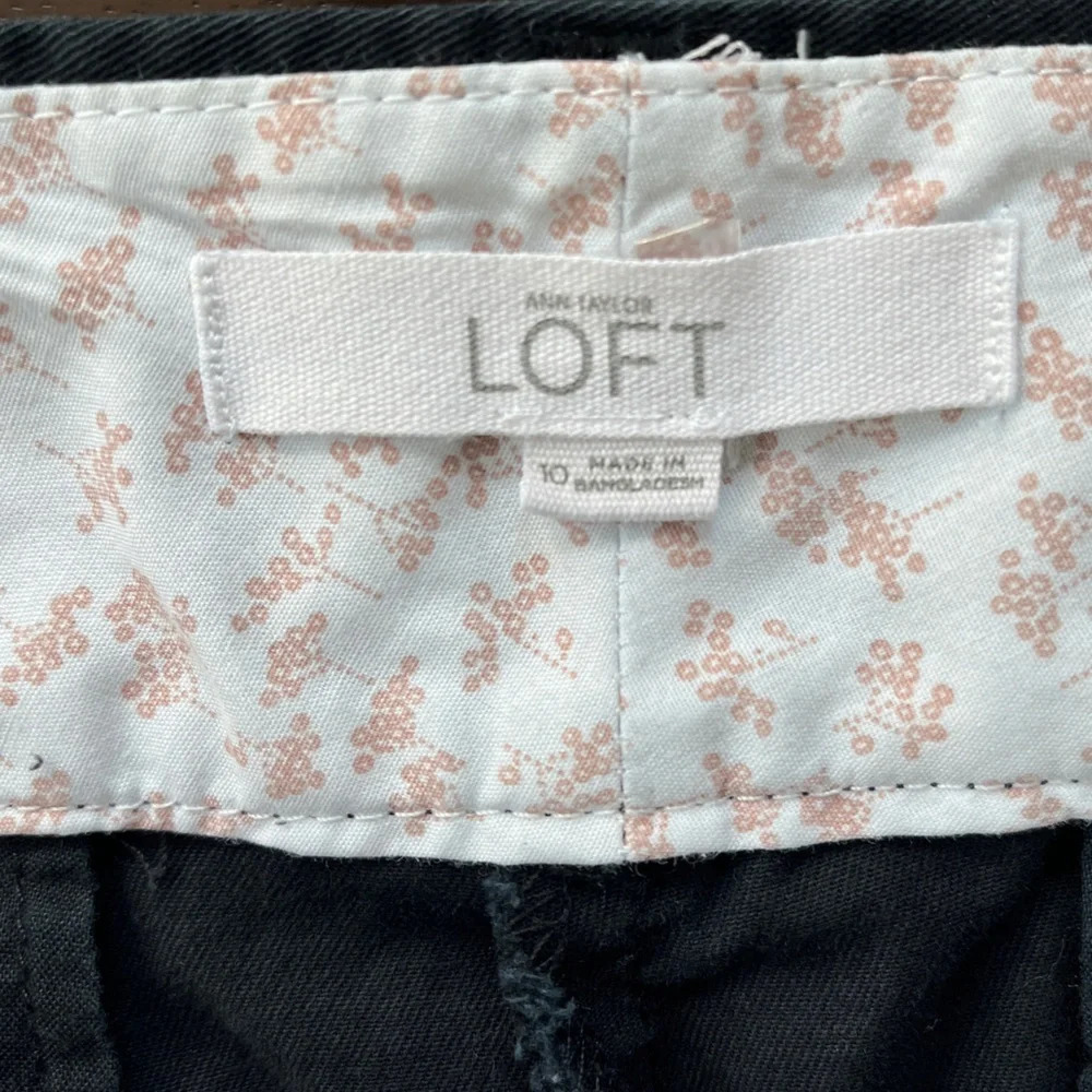 Loft Black Riviera Shorts, 97% Cotton 3% Spandex, Machine Washable, 10 - Picture 6 of 6
